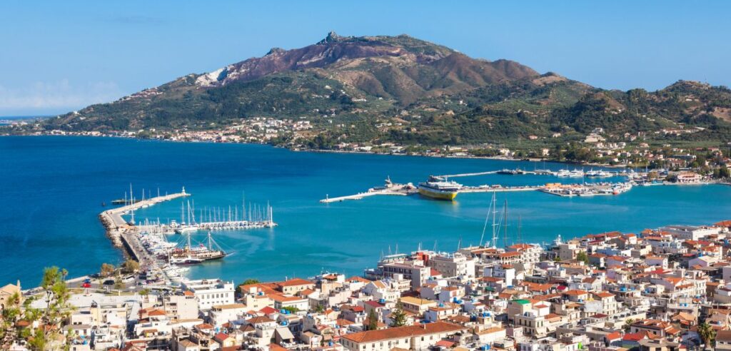 Il porto di Zante visto dall’alto