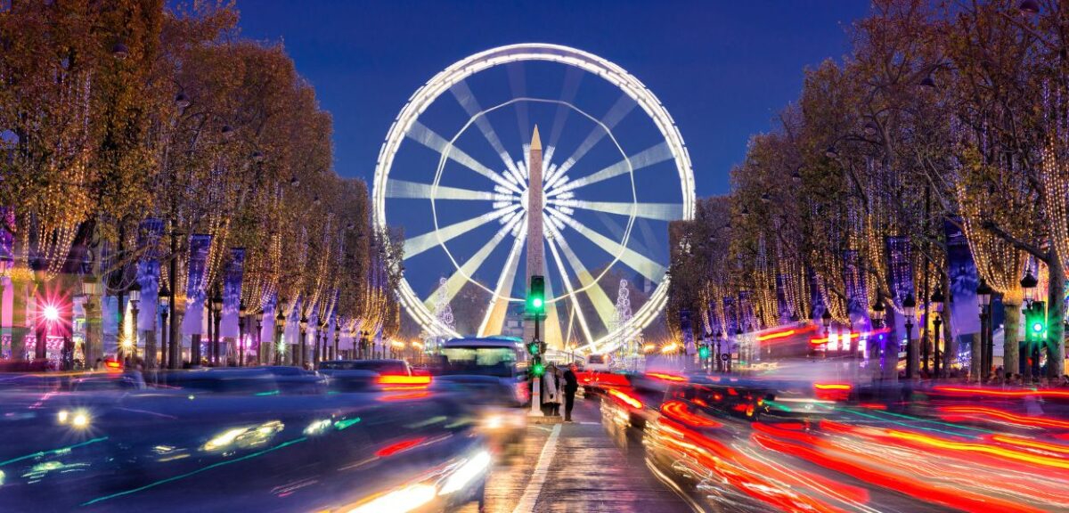 Ruota Panoramica a Parigi di sera